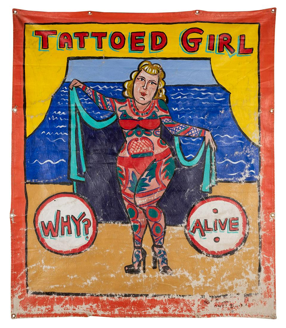 Tattoed Girl. Sideshow Banner. (1 of 1)