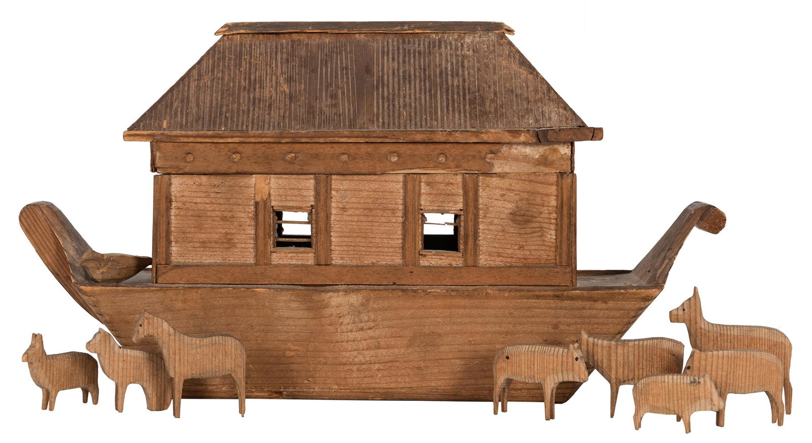 Hand Carved Noah’s Ark. (1 of 2)