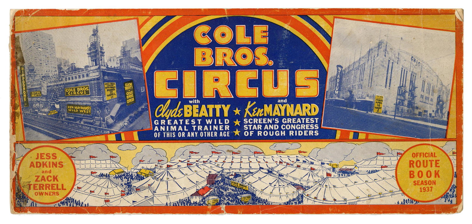 Cole Bros. Circus Official Route Book. Season 1937. (1 of 2)