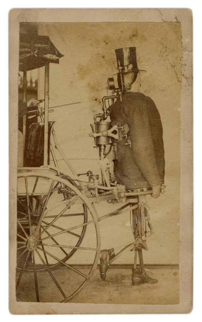CDV of the Steam Man of Zadoc P. Dederick. (1 of 1)