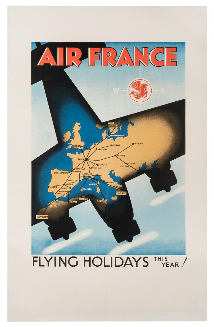 Air France. Flying Holidays this Year! Circa 1935. (1 of 1)