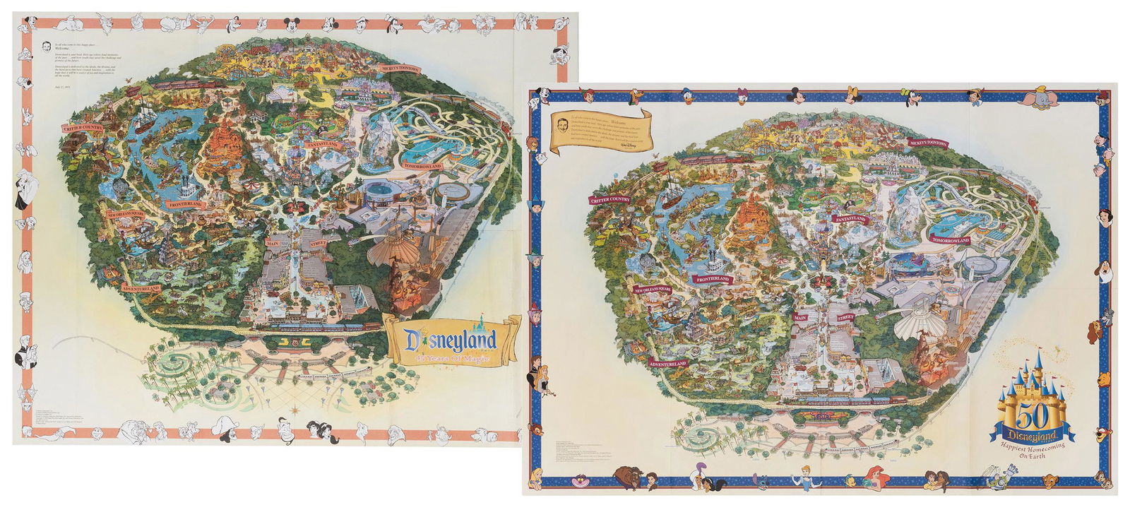 Disneyland 2000/2005 Souvenir Maps. (1 of 3)