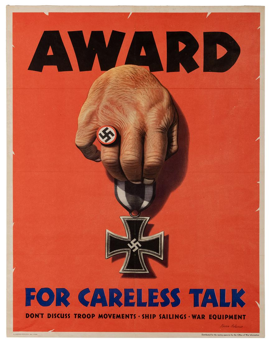 Dohanos, Stephen. Award for Careless Talk. USA, 1944. (1 of 1)