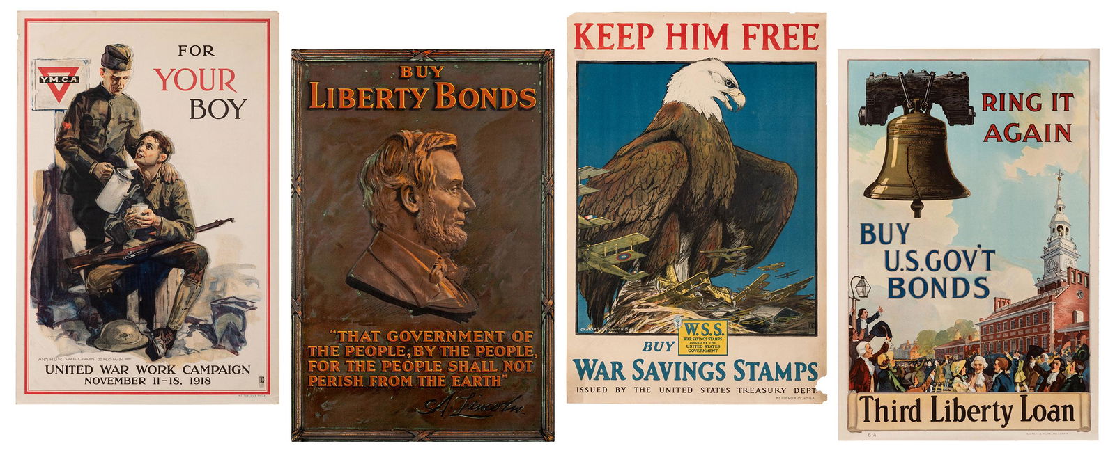 Four World War I Liberty Loan / Campaign Posters. (1 of 5)