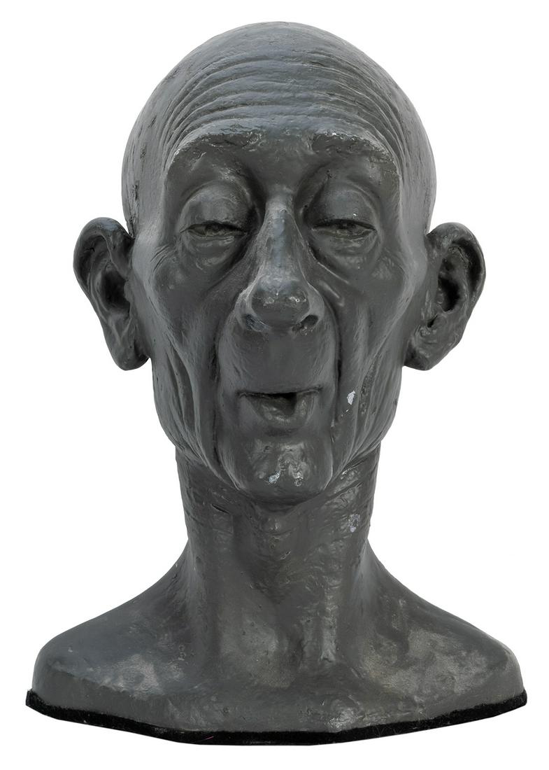 Fan made cast of Pirate head.: Fan made cast of Pirate head. Sculpted by Blaine Gibson for Pirates of the Caribbean, this is a resin cast of the head of the old man sitting at the shack in rocking chair opposite Blue Bayou. Lips ar