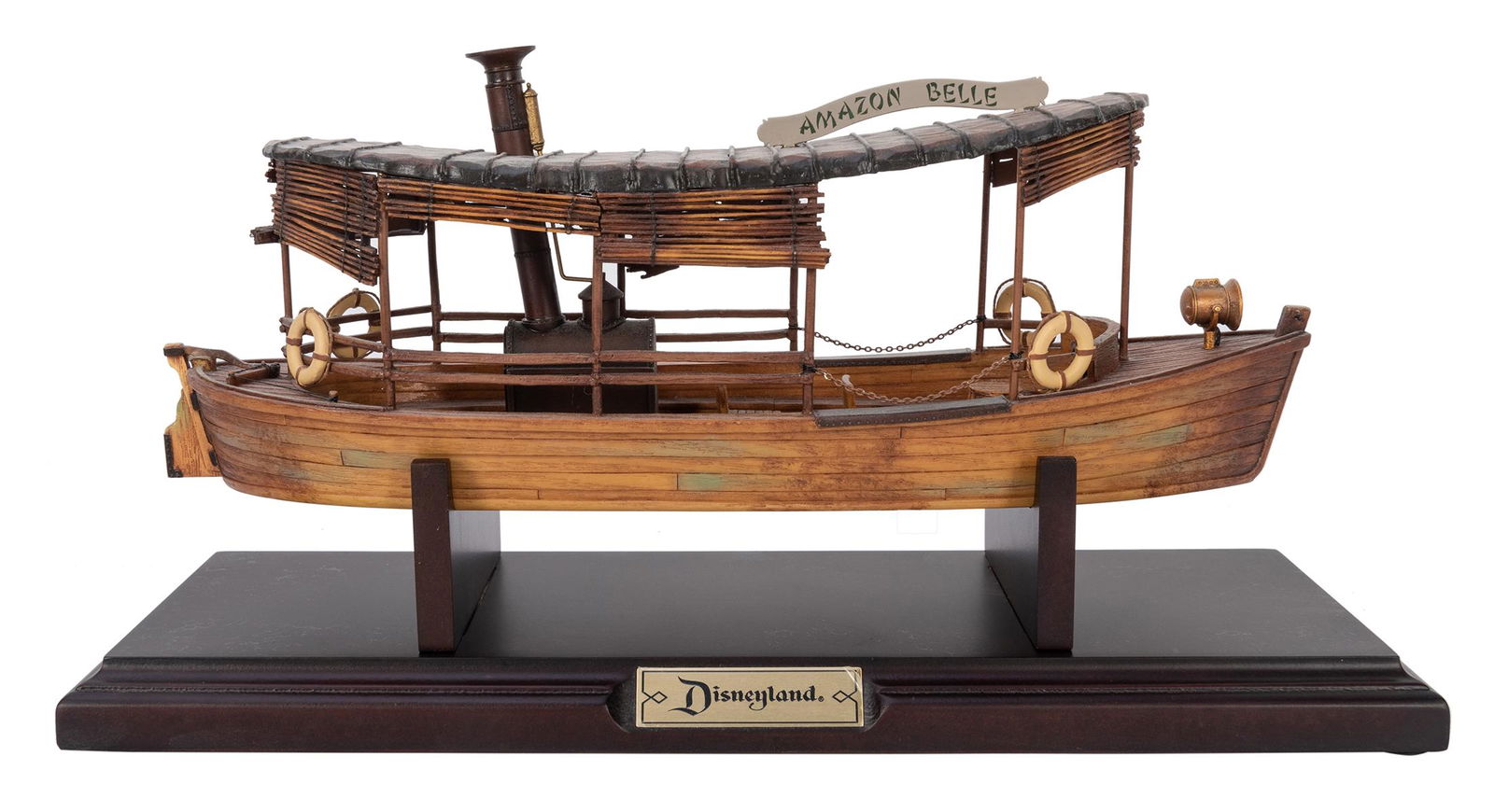 Replica of Early Jungle Cruise Boat Design.: Replica of Early Jungle Cruise Boat Design. Created by Kevin Kidney and Jody Daily for Disneyland’s 50th Anniversary, this unique ltd edition piece recreates in 3 dimensions Harper Goff’s