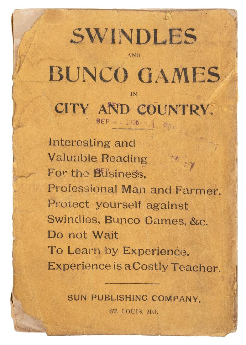 Greiner, A.J. Swindles and Bunco Games in City and (1 of 1)