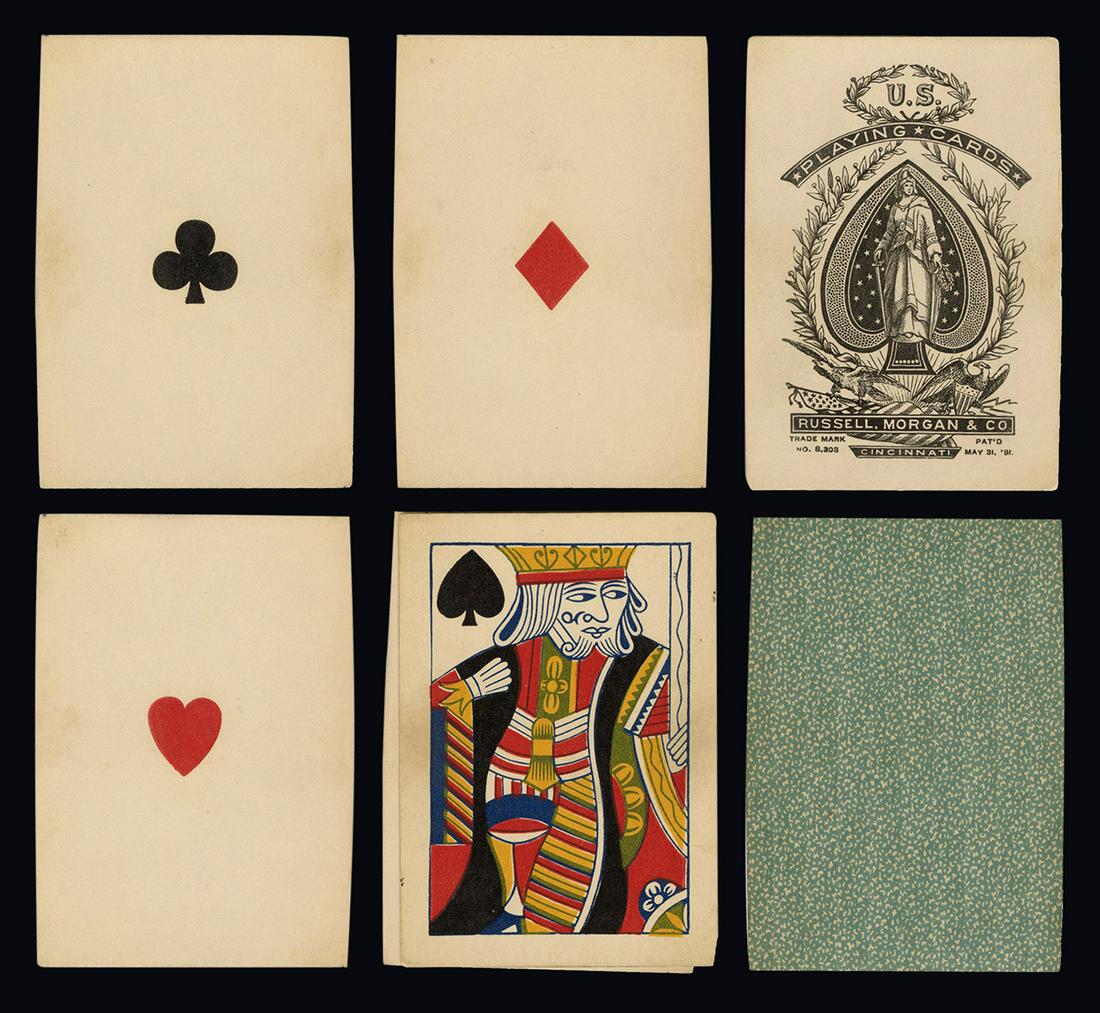 Russell & Morgan Square Corner Faro Playing Cards. (1 of 1)