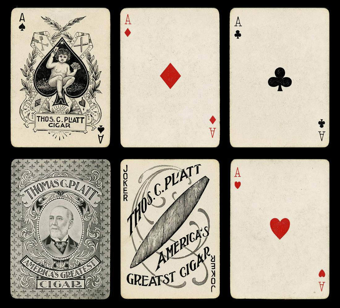 [Tobacciana] Thomas C. Platt Cigar Advertising Playing (1 of 2)