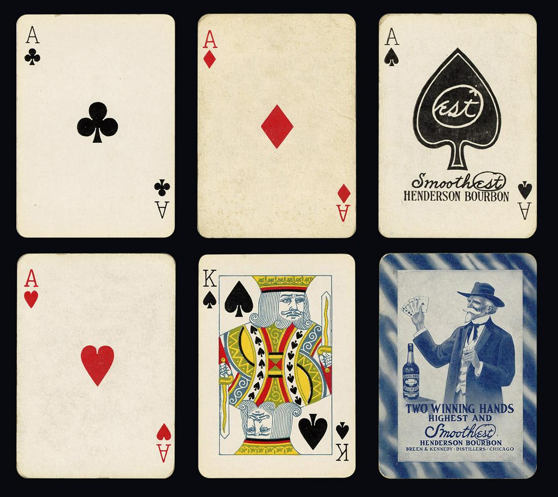 Henderson Bourbon Advertising Playing Cards. (1 of 2)