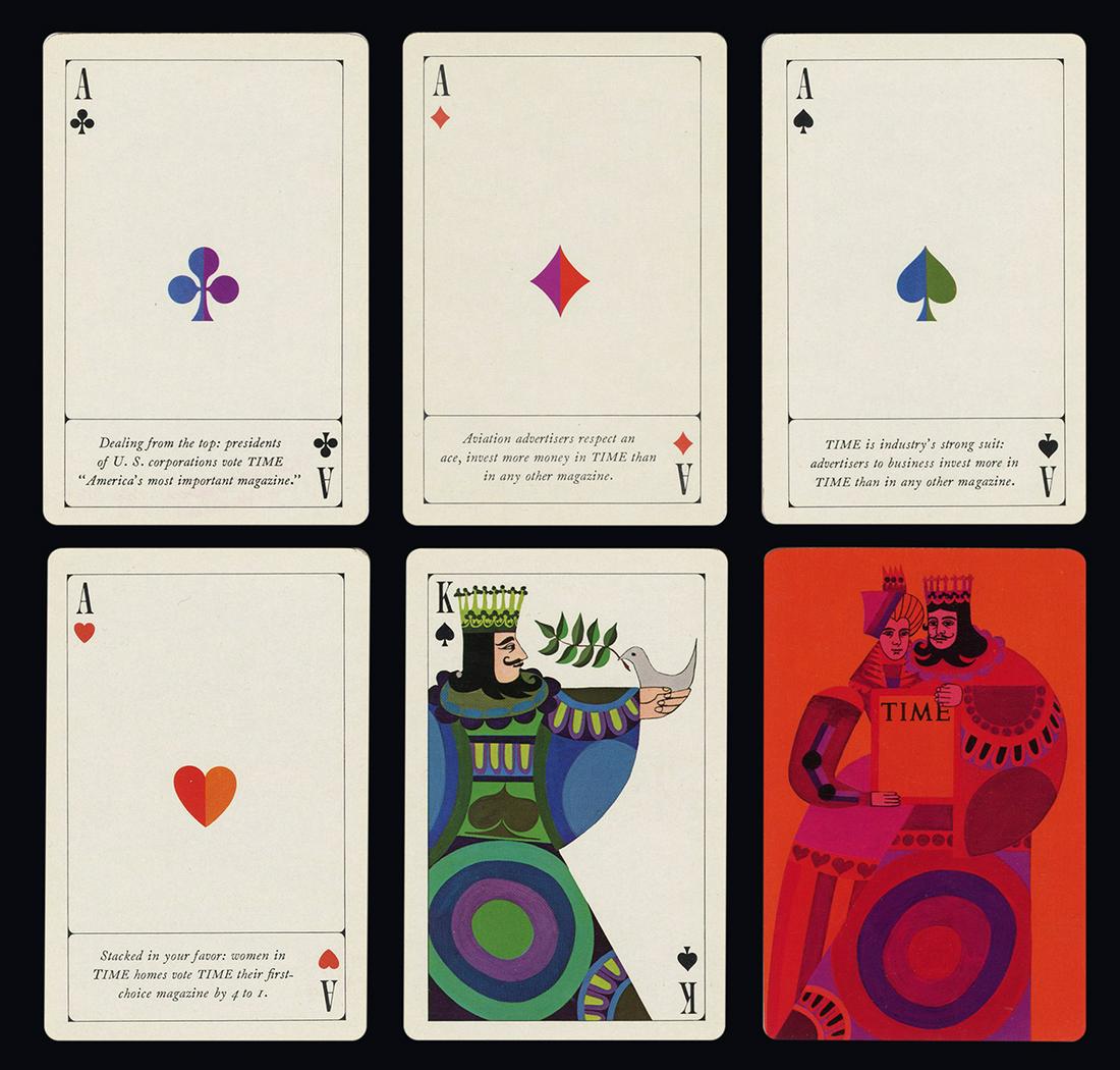 Time Magazine Advertising Playing Cards. (1 of 2)