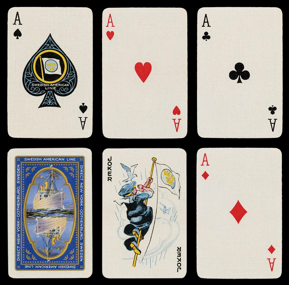 Swedish American Line Playing Cards. (1 of 2)