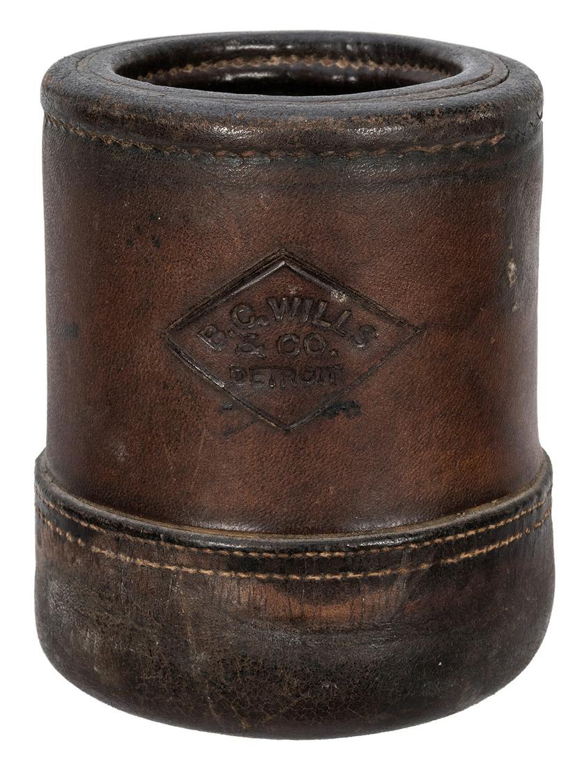 B.C. Wills Leather Dice Cup. (1 of 3)