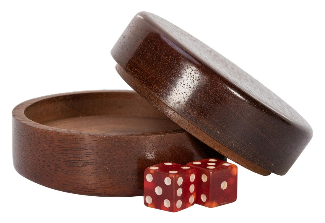 Wooden "Sure Shot Dice Box." (1 of 1)
