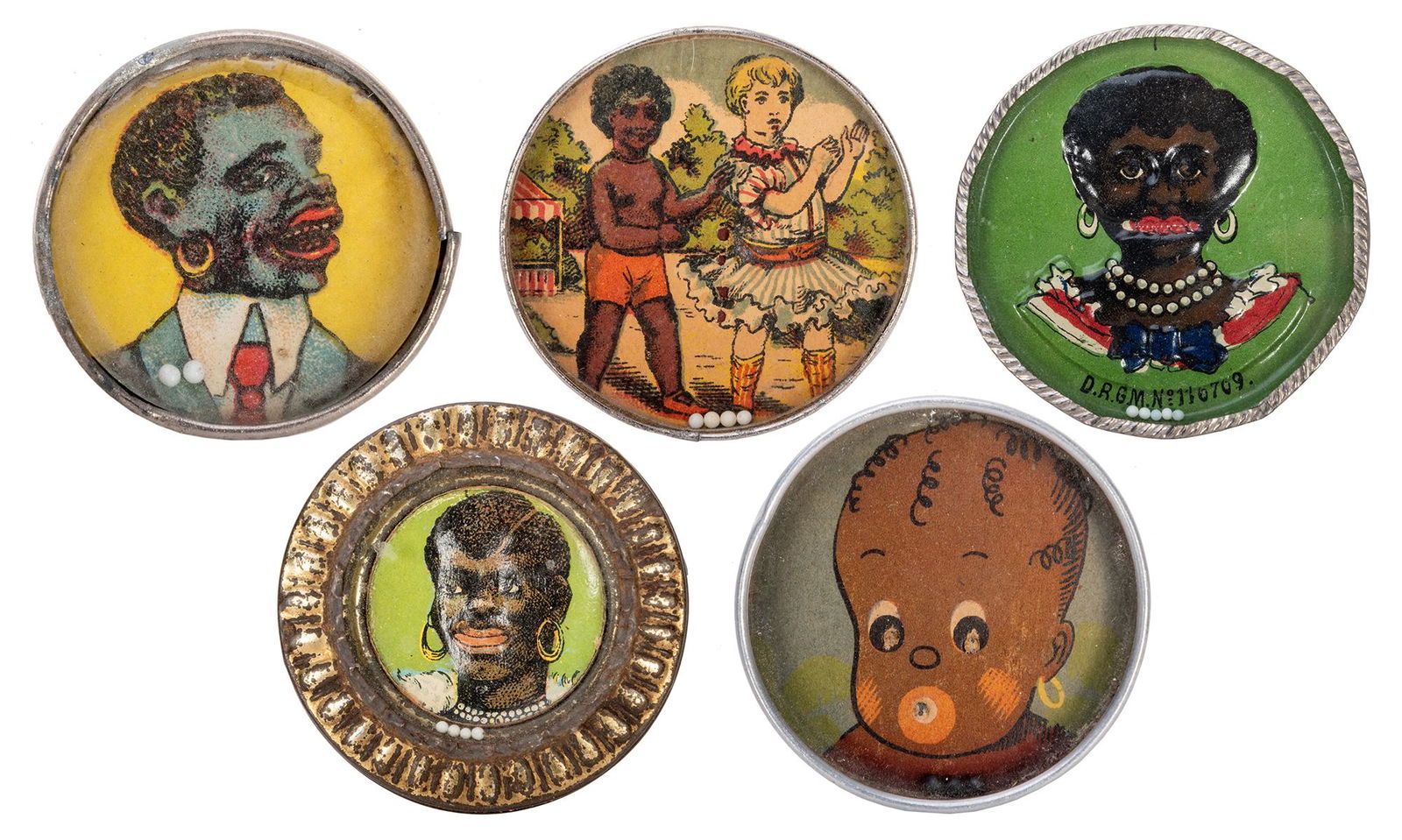 Black Americana Dexterity Puzzles. Lot of 5. (1 of 1)