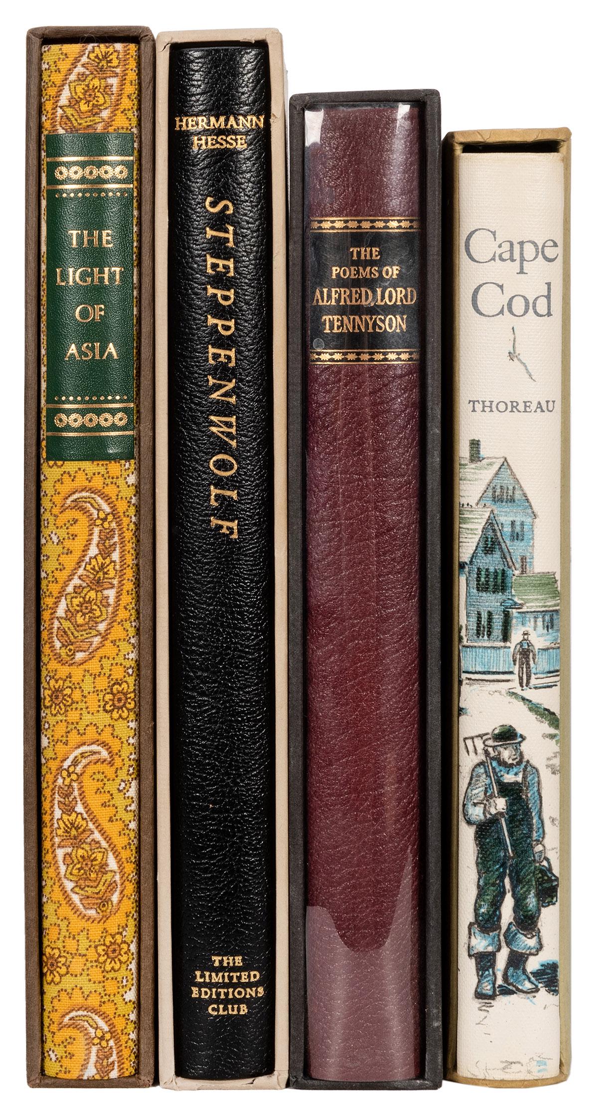 Four Titles from the Limited Editions Club.: [Limited Editions Club] Four Titles from the Limited Editions Club. Including The Poems of Alfred, Lord Tennyson (1974; No. 431); Steppenwolf by Herman Hesse (1977; No. 1340); Cape Cod by Henry David 