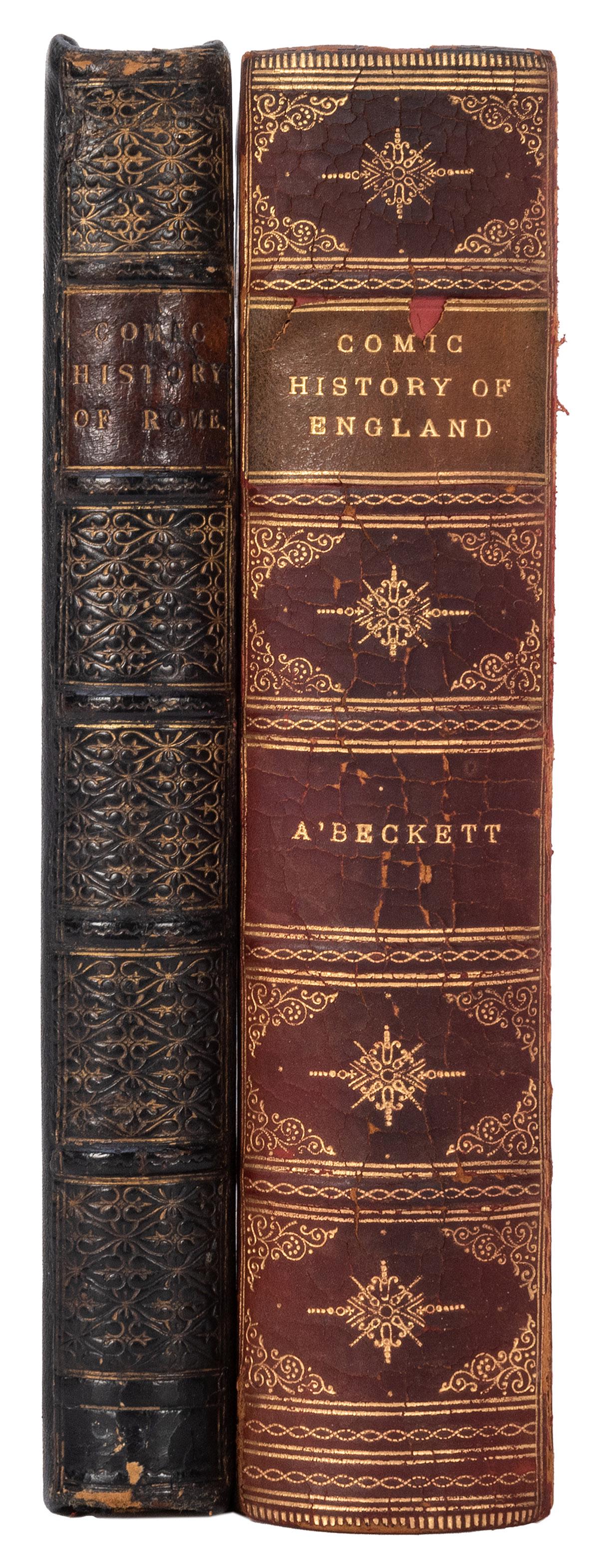 The Comic History of Rome [and] The Comic History of: [Fine Binding] À Beckett, Gilbert Abbott. The Comic History of Rome [and] The Comic History of England. London: Bradbury, Agnew, and Co., n.d. [1851 and 1863]. Includes The Comic History of Rome 