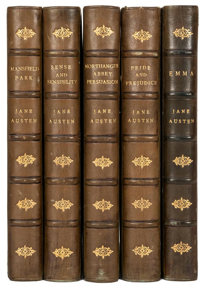 The Works of Jane Austen.: [Fine Binding] Austen, Jane. The Works of Jane Austen. London: Robert Rivière & Son, ca. 1920s. All six novels of Austen (Pride and Prejudice, Emma, Sense and Sensibility, Mansfield Park, Northan
