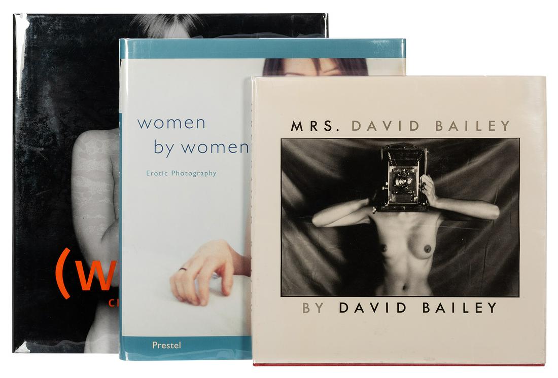 Three Illustrated Volumes of Erotic Photography.: [Erotic Photography] Three Illustrated Volumes of Erotic Photography. V.p., v.d. Consisting of Mrs. David Bailey by David Bailey (New York, 1980); Women by Women ed. by Peter and Jacek Delius (Munich,