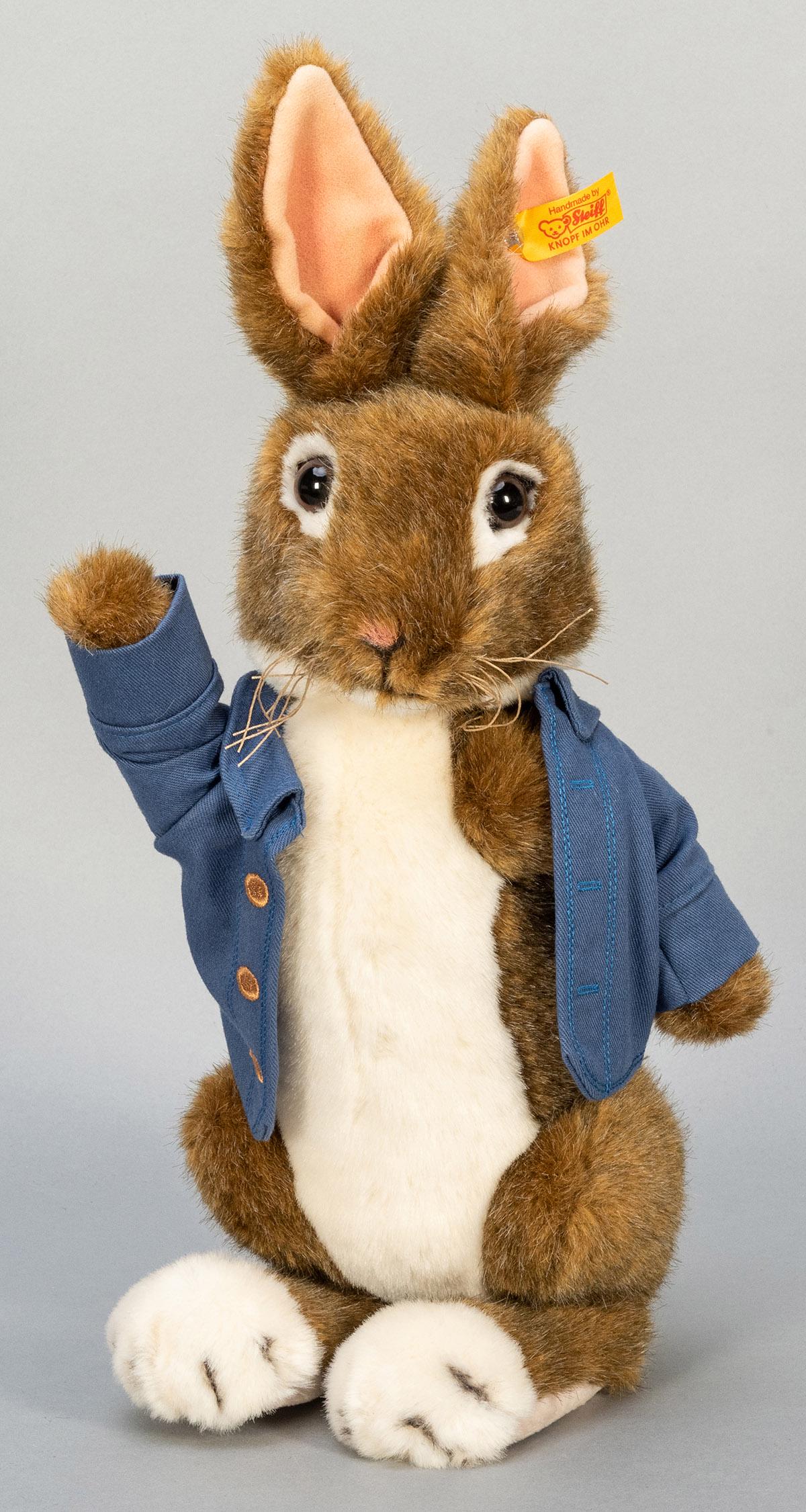 Steiff Peter Rabbit. EAN 355240. 14”. As new with: Steiff Peter Rabbit. EAN 355240. 14”. As new with ear and ankle tags.