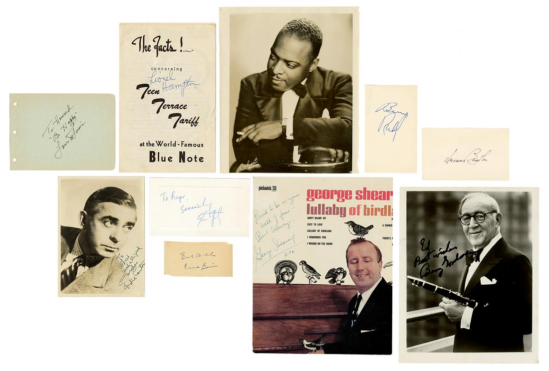 Jazz Musicians and Bandleaders Collection. Subjects: Jazz Musicians and Bandleaders Collection. Subjects include Frank Sinatra, Benny Goodman, Stan Getz, Leonard Bernstein, George Shearing, Louis Prima, Lionel Hampton, Count Basie, Buddy Rich, Stan Kent