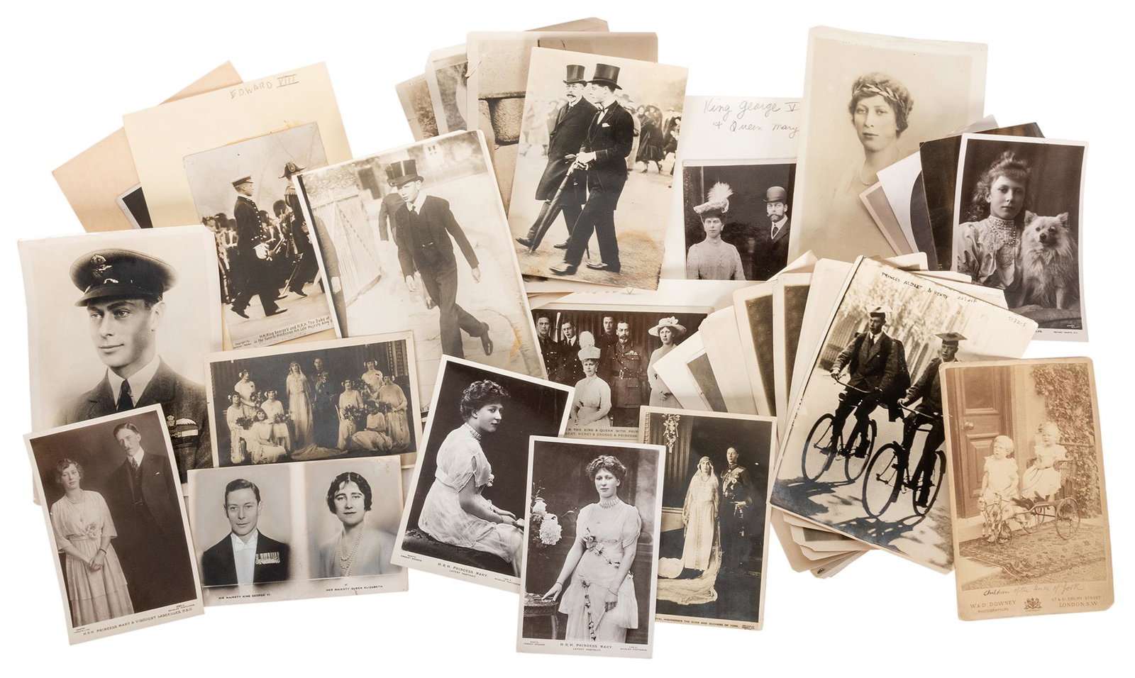 Lot of Vintage Photos of British Royalty. Circa 1900s: Lot of Vintage Photos of British Royalty. Circa 1900s and later. Approximately 30 prints, including Princess Mary, Prince Edward, King George V, Princes Albert and Henry, and others. A quantity being 