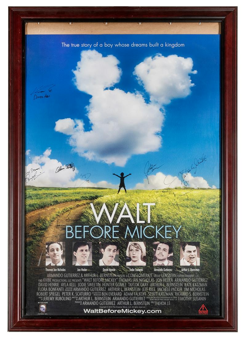 Walt Before Mickey Cast Signed Movie Poster. Framed 45: Walt Before Mickey Cast Signed Movie Poster. Framed 45 x 31”.