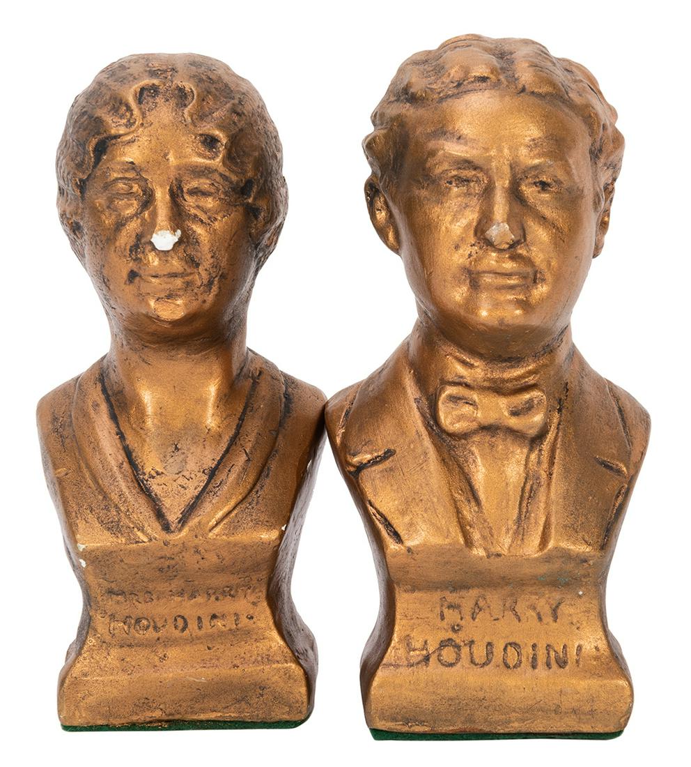 [Houdini, Harry] Plaster Busts of Harry and Bess (1 of 2)