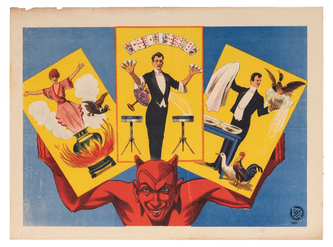 Adolph Friedlander Conjuring Stock Poster. Hamburg, ca. (1 of 1)