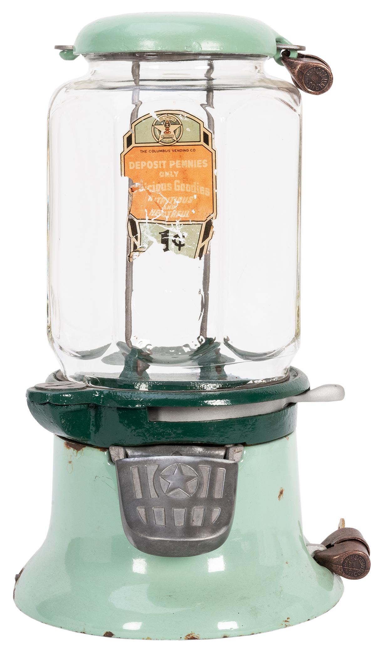 Columbus Model M 1 Cent Porcelain Vendor. Columbus, OH, (1 of 2)