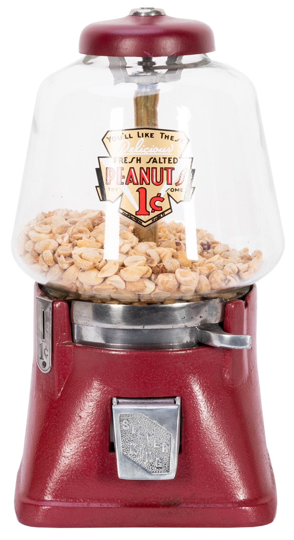 Silver King Corp. 1 Cent Nut Vendor. Aurora, Ill. (1 of 3)