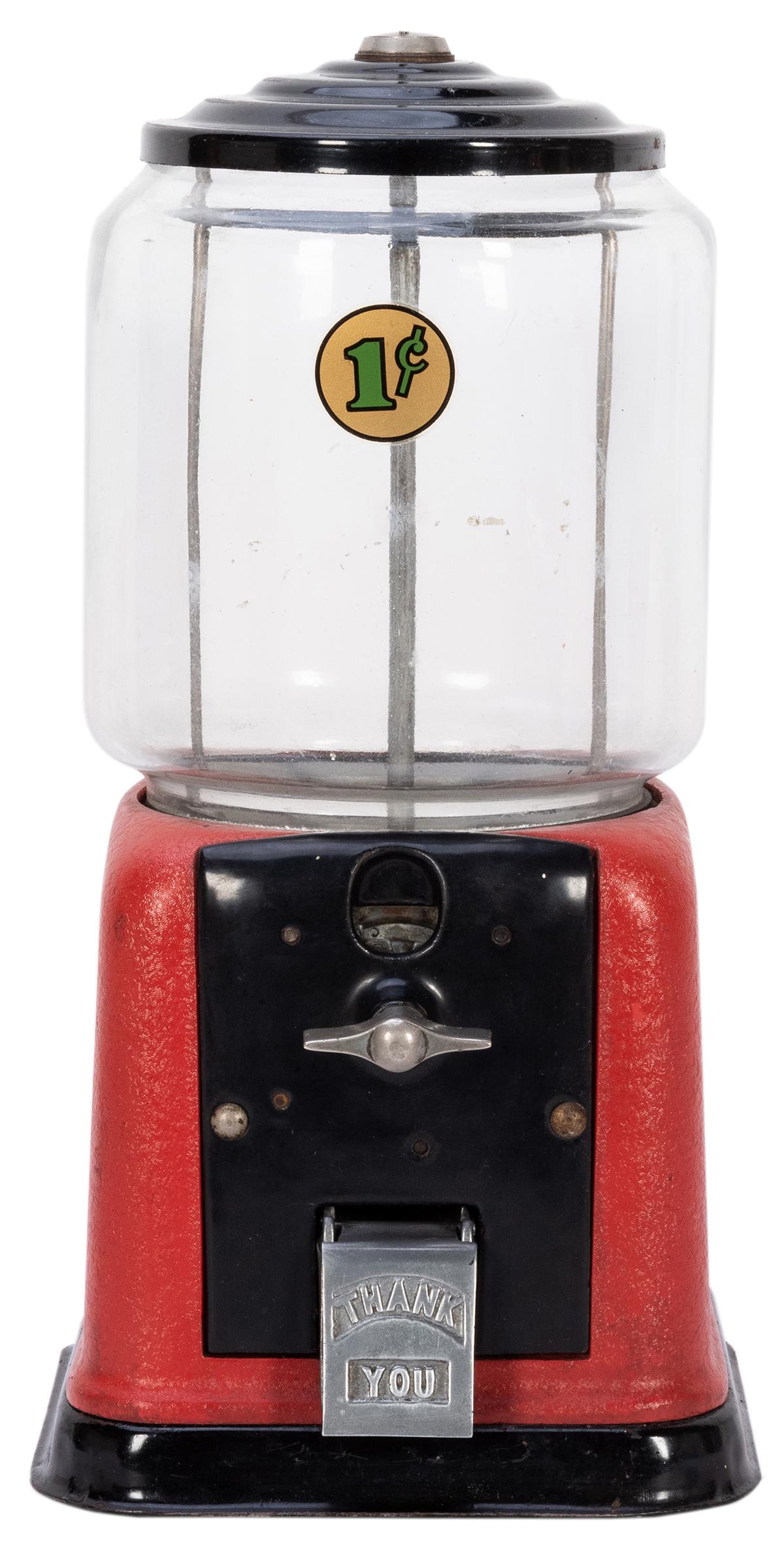 Victor Vending Co. 1 Cent Topper Bulk Vendor. Chicago, (1 of 2)