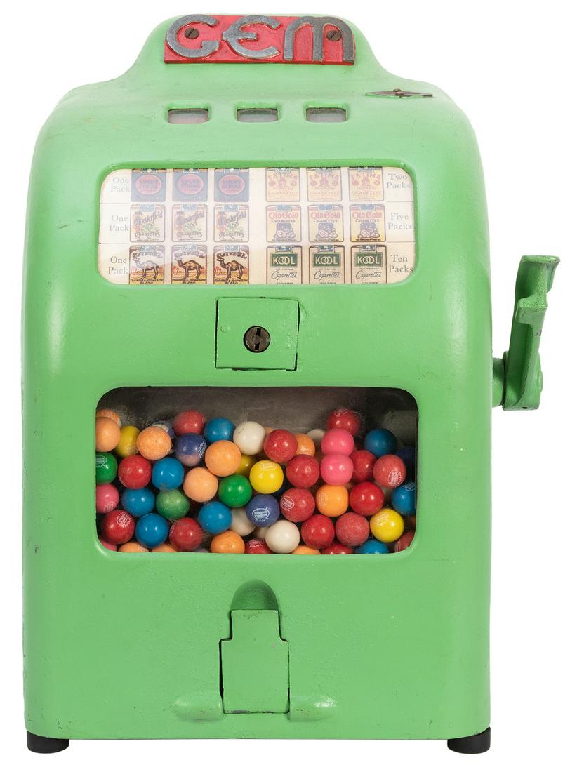 GEM 1 Cent Trade Stimulator Gum Vendor. Circa 1930s. (1 of 3)