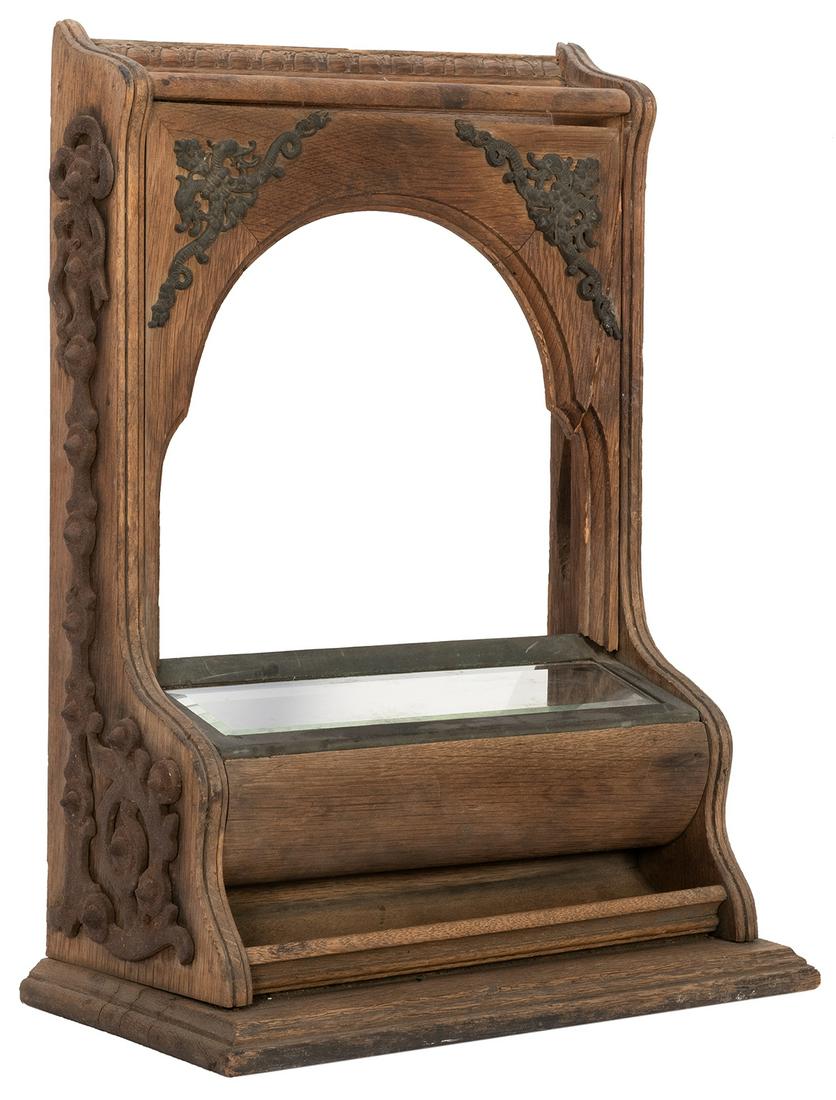 AMC “Little Casino” Trade Stimulator: AMC “Little Casino” Trade Stimulator Cabinet. Amusement Machine Co. (attributed to), late 19th/early 20th century. Wooden cabinet with brass castings to sides and front, beveled glass inse