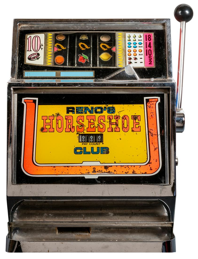 Horseshoe Club Reno 10 Cent Slot Machine. Height (1 of 1)