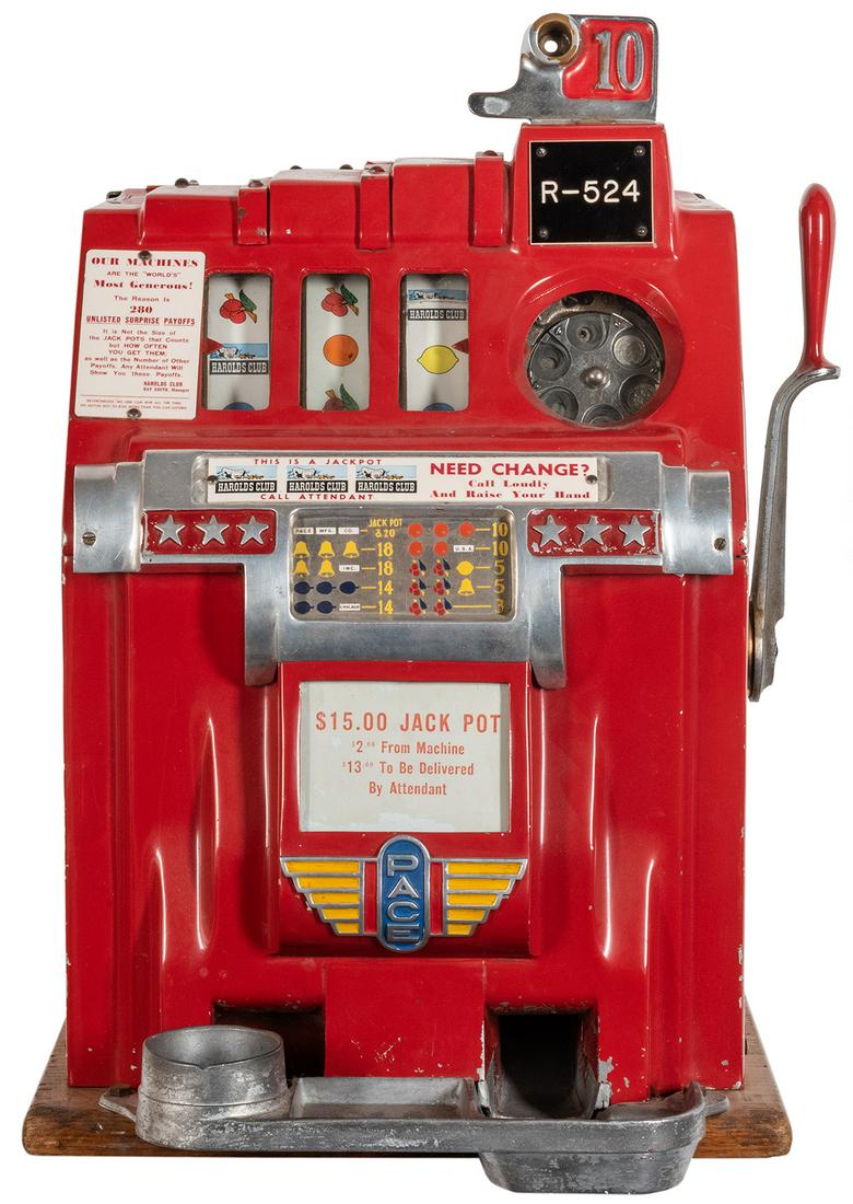 Harold’s Club 10 Cent Pace Slot Machine. Height (1 of 2)