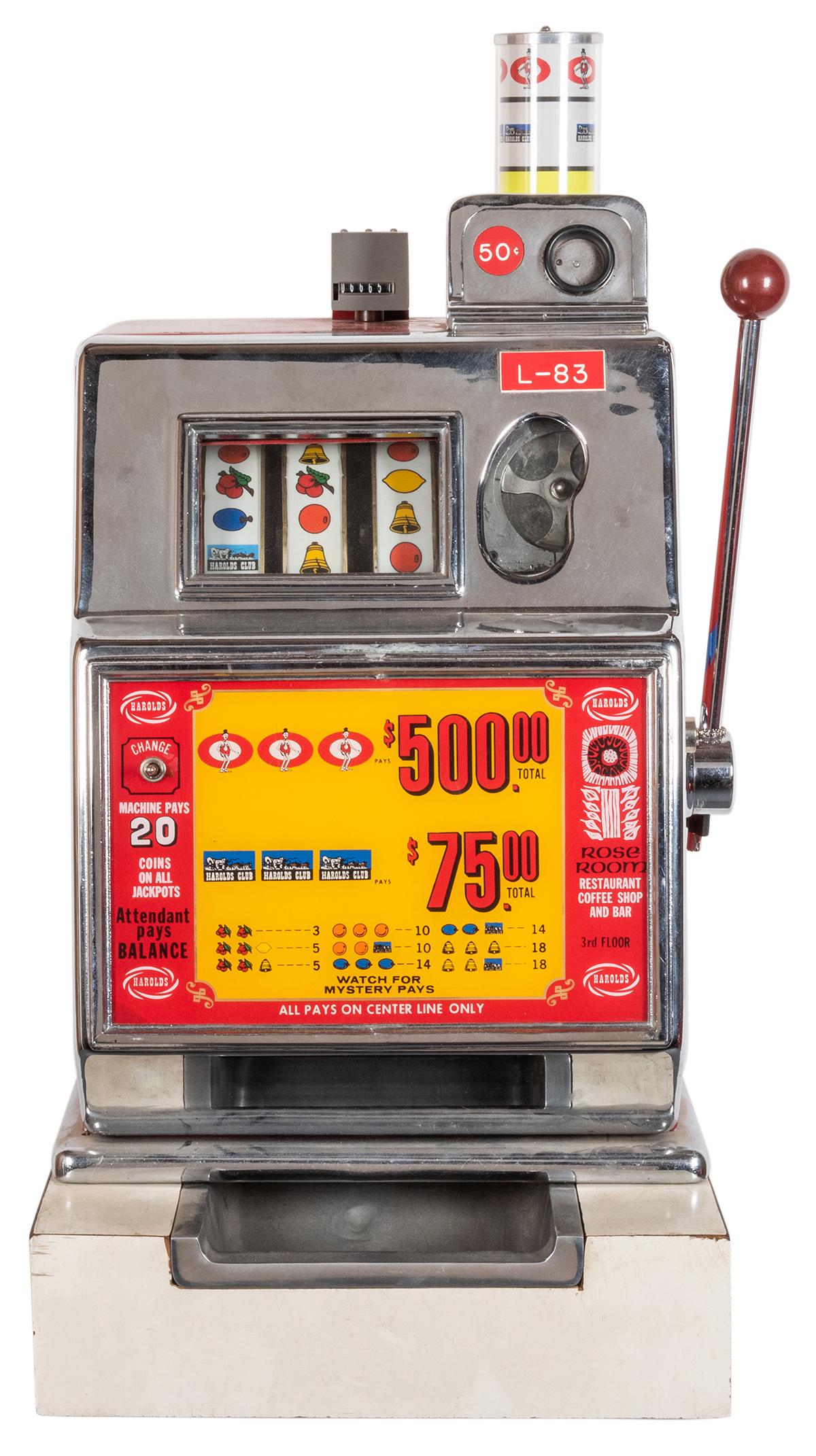 Harold’s Club 50 Cent Casino Slot Machine. Height (1 of 2)