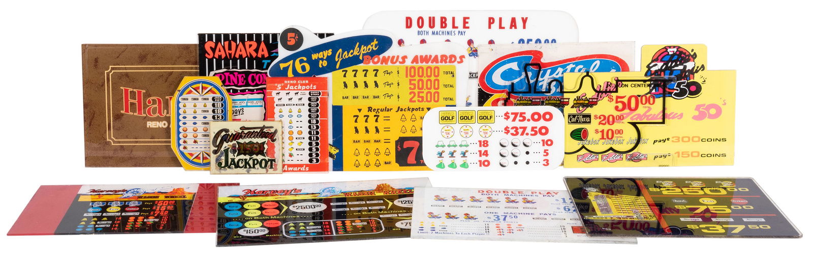 Collection of Acrylic Slot Machine Jackpot Signs. Bulk (1 of 1)