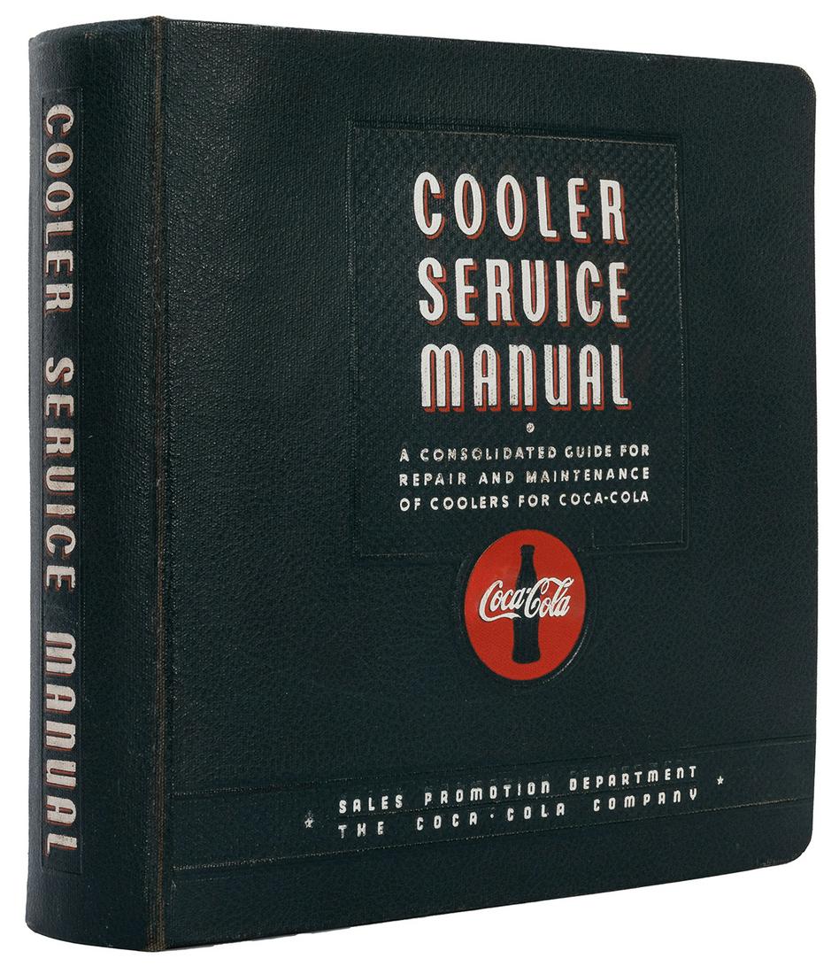 Coca-Cola Cooler Service Manual. 1958. Original cloth (1 of 2)