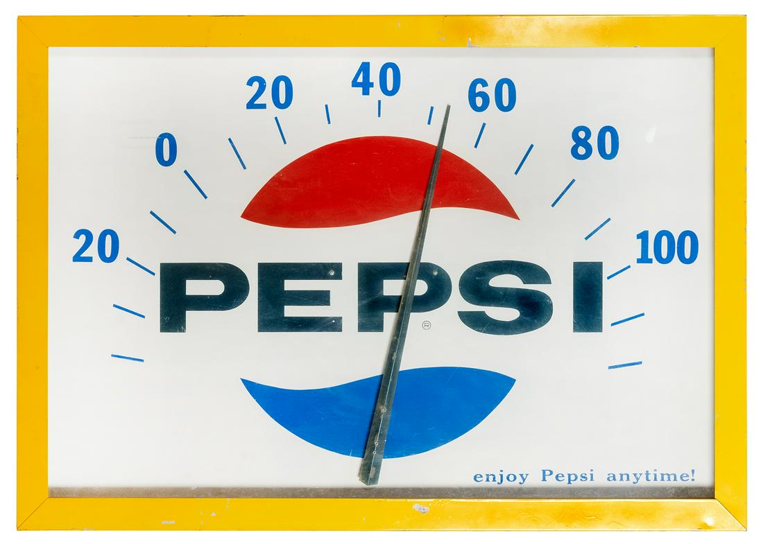 Large Pepsi Thermometer. 32 ½ x 3 x 45 ½ (1 of 1)