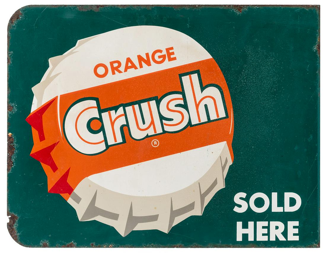 Enjoy Orange Crush Double Sided Flange Sign. A.M.D. Co. (1 of 2)
