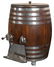 Large Root Beer Barrel Dispenser. Oak barrel with two