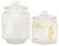 Pair of Planters Peanuts Jars and Lids. Colorless glass