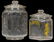 Pair of Planters Peanuts Jars and Lids. Colorless glass - 2