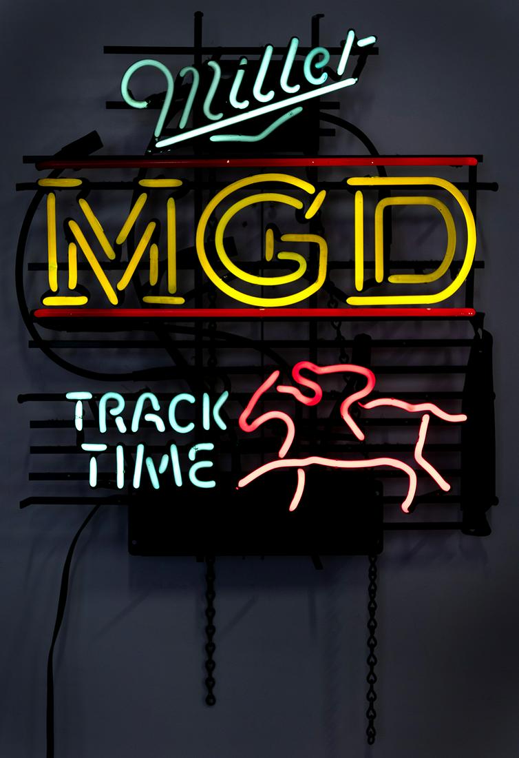 Miller MGD Track Time Neon Sign. Allanson (1 of 2)