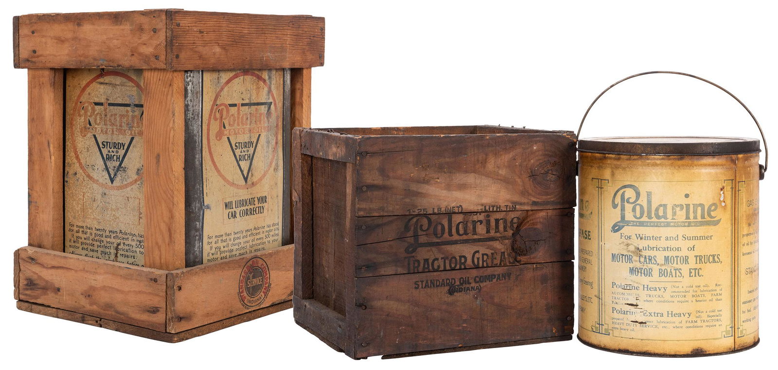Two Polarine Five Gallon Can in Original Crate. (1 of 3)