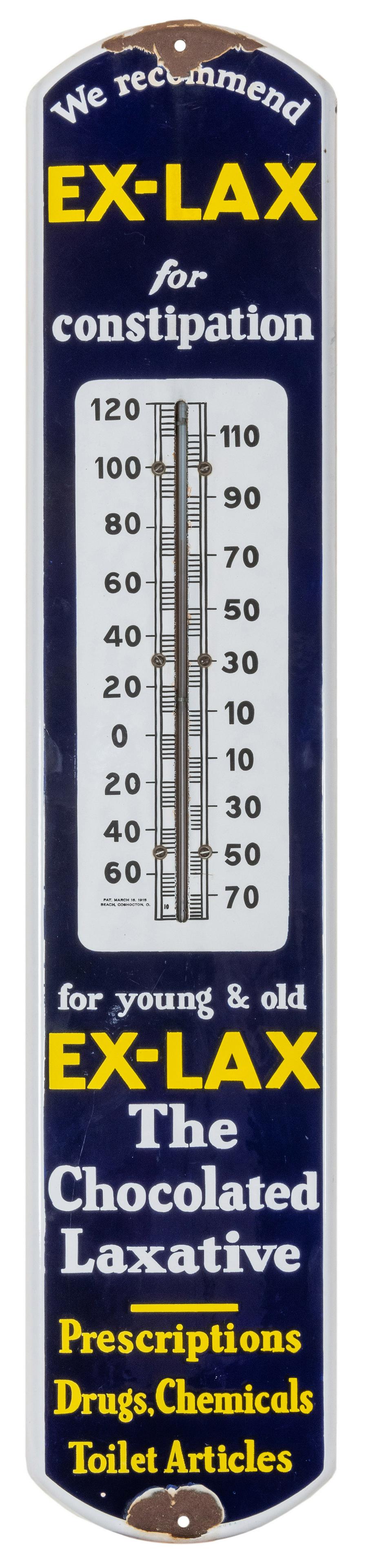 Ex-Lax Thermometer. Porcelain advertising (1 of 1)