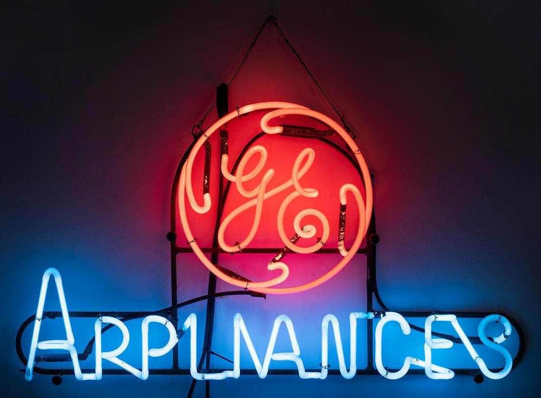 GE Appliances 2-Color Neon Sign. Length 33”. (1 of 2)