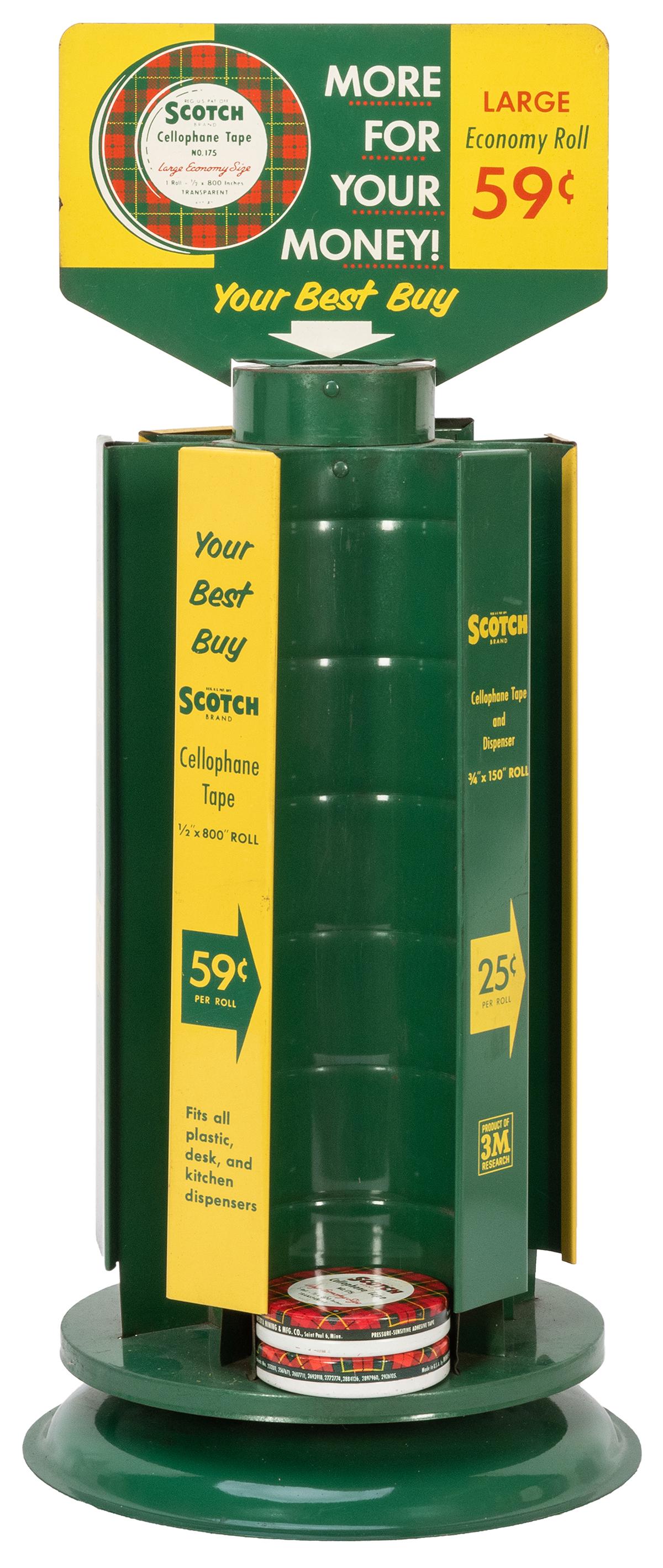 Scotch Tape Countertop Merchandise Rack. Circa 1960. (1 of 2)