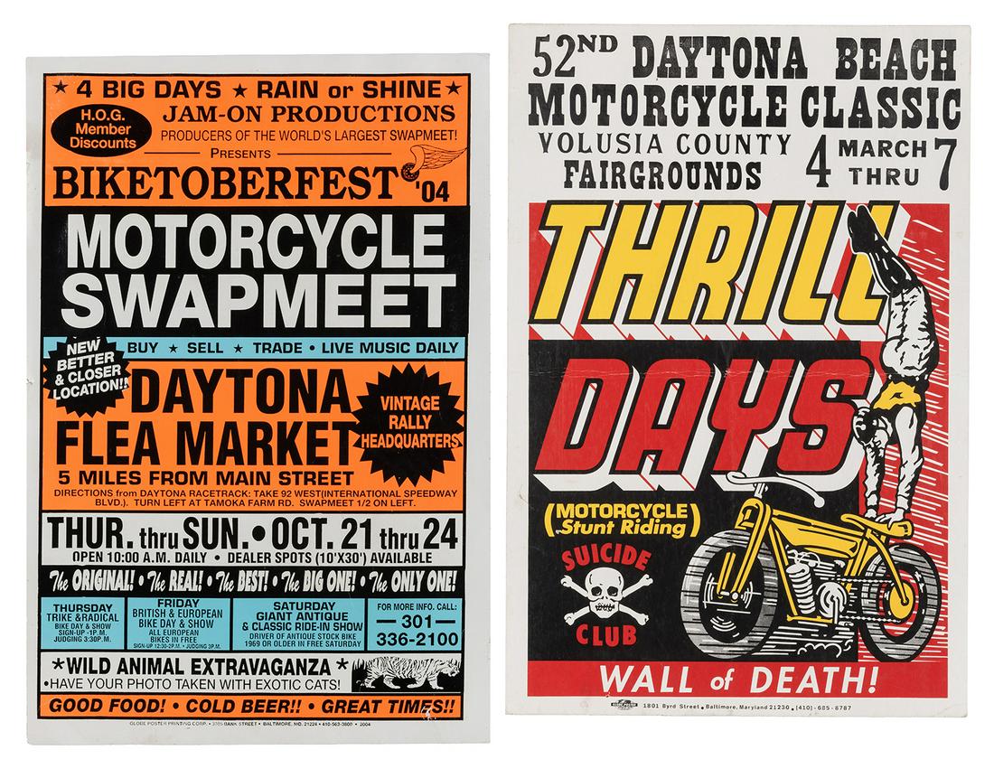 Pair of Motorcycle Posters. Including Thrill Days (1 of 3)